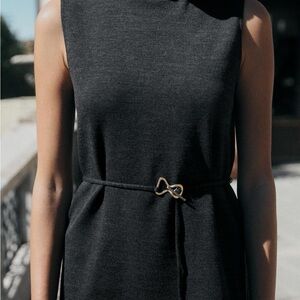 Zara Sleeveless Black Turtleneck Top NWOT